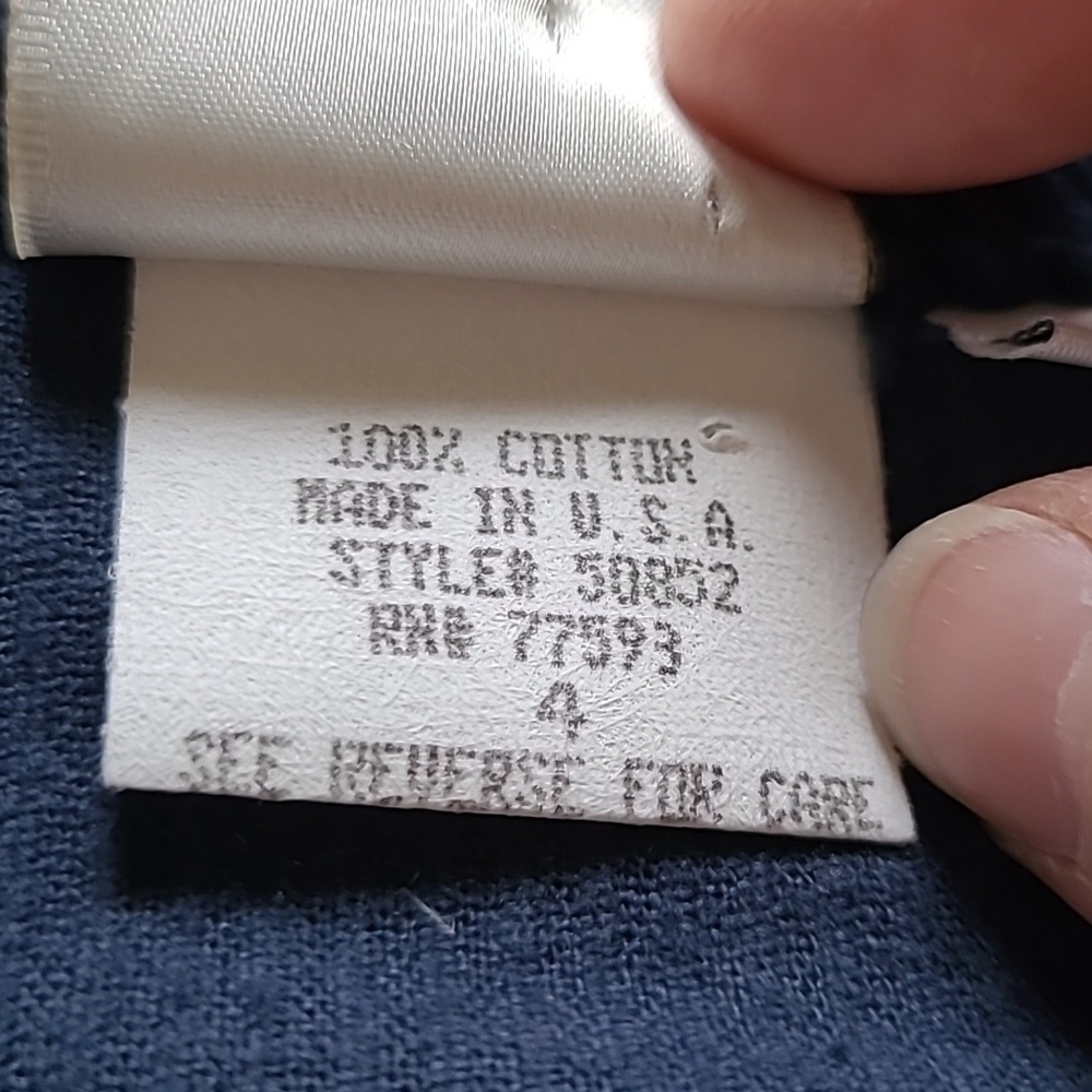 Vintage Match Made in USA Navy Corduroy Mini Jumper - Size 4 - Picture 7 of 8